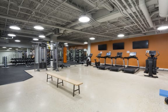 Fitness Facility Cardio Area at 190 Smith Luxury Apartment Suites, Winnipeg