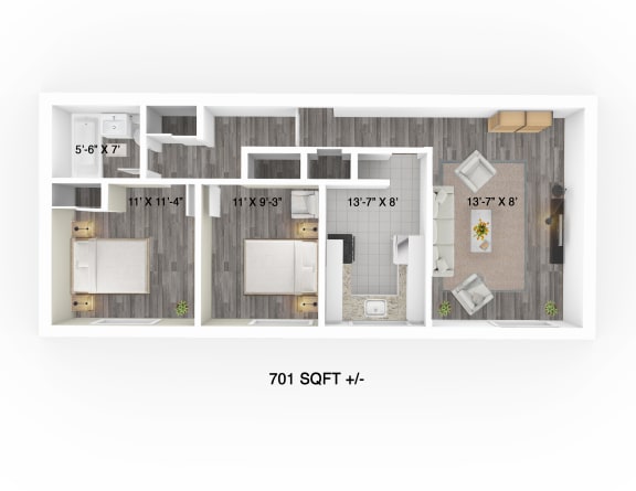 2 Bed 1 Bath at 700 Corydon Apartment, Apartments for Rent in Winnipeg