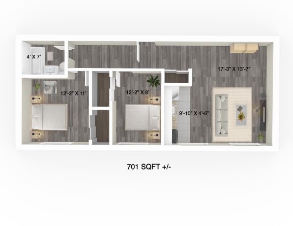2 Bed 1 Bath at 700 Corydon Apartment, Apartments for Rent in Winnipeg