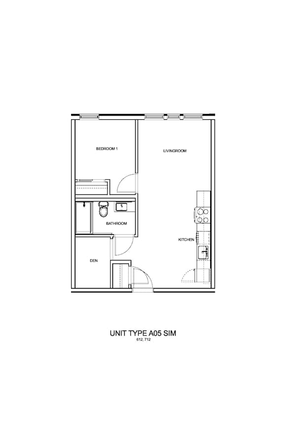 1 bedroom 1 bathroom B at Nook at Northaven Apartments, Seattle, Washington