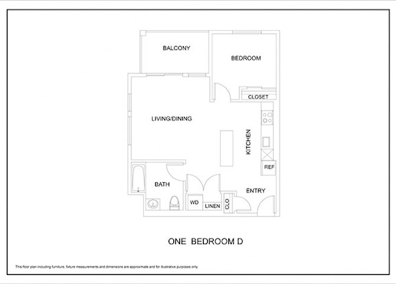 One bedroom 1 bath E at Elevation16 Apartments, Seattle, WA, 98146
