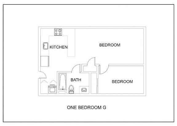 One bedroom 1 bath G at Elevation16 Apartments, Seattle, 98146