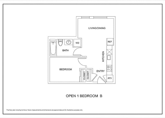 One bedroom 1 bath H One bedroom 1 bath H at Elevation16 Apartments, Seattle, Washington