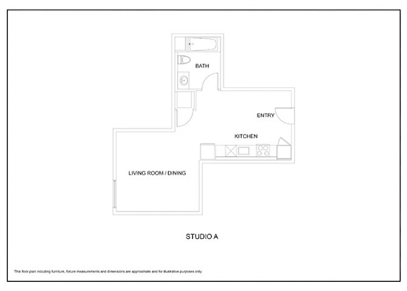 Studio 1 bath A at Elevation16 Apartments, Washington