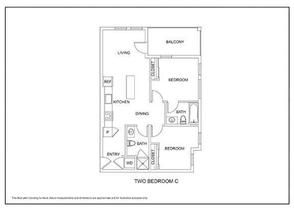 2 bed 2 bath B at Elevation16 Apartments, Washington