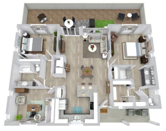 3 bed 2 bath floor plan at Avilla Palomino, Glendale, AZ 85302