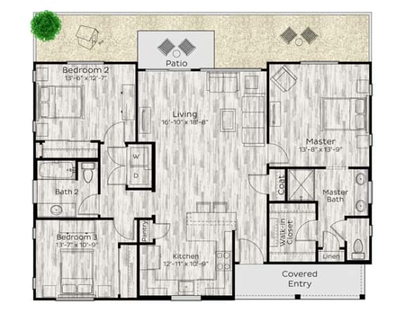 Redesigned 3 bedroom, 2 bath home at Avilla Boat Club in Fort Worth, Texas.