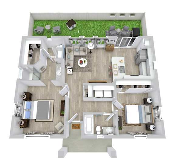 2 bed 2 bath floor plan at Avilla Cypress Creek, Sun City Center, FL 33573