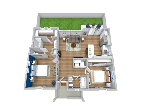 2 bed 2 bath floor plan at Avilla Springs, Melissa, TX, 75454
