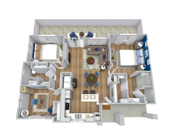 3 bed 2 bath floor plan 3 bed 2 bath floor plan at Avilla Eastlake, Thornton, CO 80241