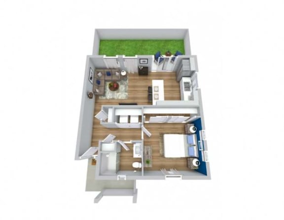 1 bed 1 bath floor plan at Avilla Suncoast, Odessa, FL 33556