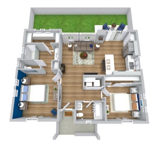 2 bed 2 bath floor plan at Avilla Springs, Melissa, TX 75454