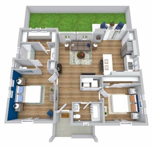 3 bed 2 bath floor plan at Avilla Towne Center, Princeton, TX 75407