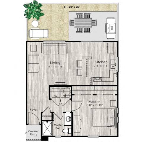 1 bed 1 bath at Avilla Northside, McKinney, TX 75071