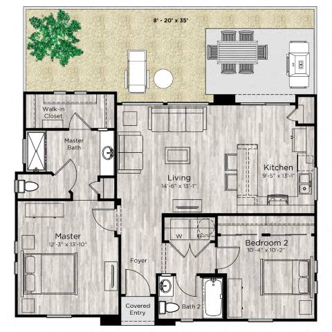2 bed 2 bath at Avilla Northside, McKinney, TX 75071