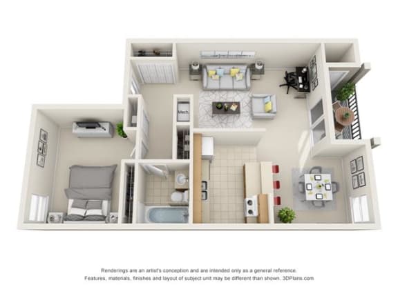 1 Bed 1 Bath at Stoneridge Apartments, Gainesville, Florida