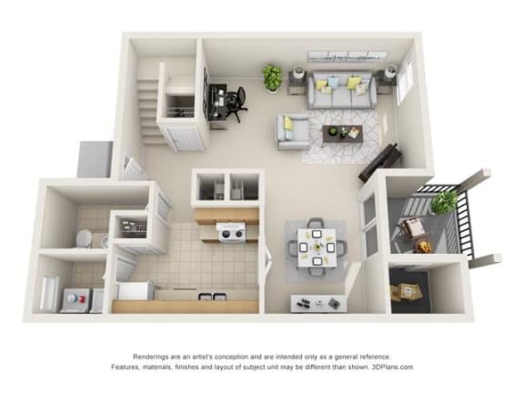 1st Floor - 3 Bed 2.5 Bath Townhome at Stoneridge Apartments, Gainesville, FL