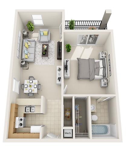 1 Bed 1 Bath at Tivoli Apartments, Florida