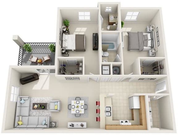 2 bed 2 bath at Tivoli Apartments of Orlando, Oviedo, Florida, 32765