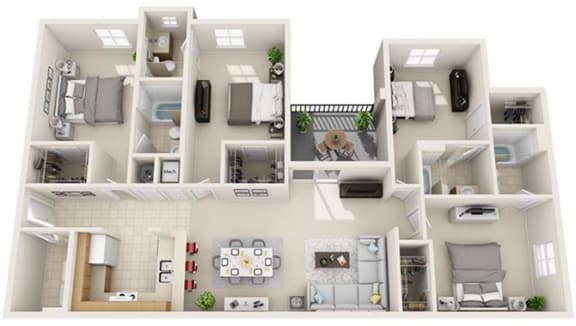 4 bed 4 bath at Tivoli Apartments of Orlando, Oviedo, FL