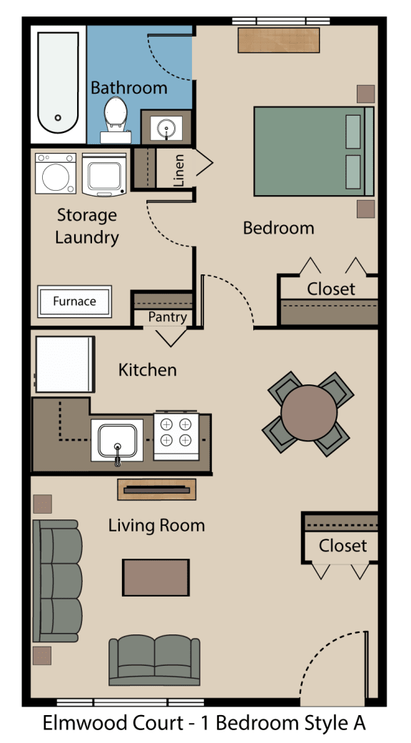 Elmwood Court 1 Bedroom Style A