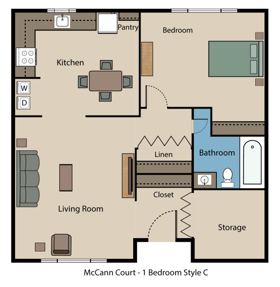 1 Bedroom Style C