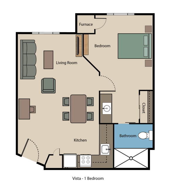 Vista 1 Bedroom Style A