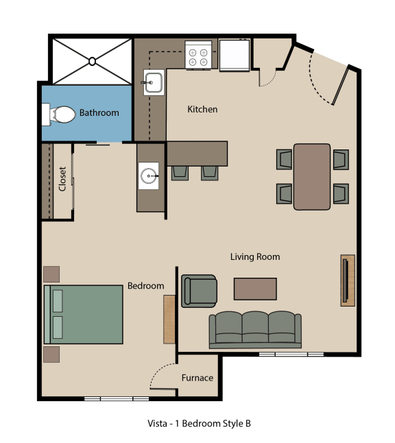 Vista 1 Bedroom Style B