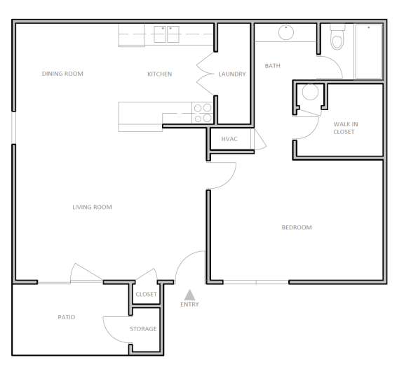 One Bedroom Waverly at Horn Lake