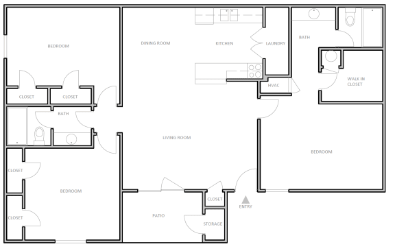 Three Bedroom Waverly at Horn Lake