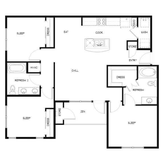 Creek- 1230 SQ FT Rutherford C2