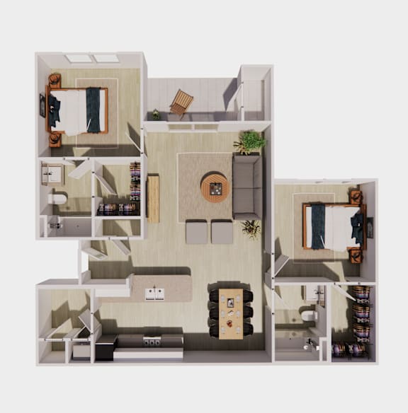 a floor plan of a house with a bedroom and a living room