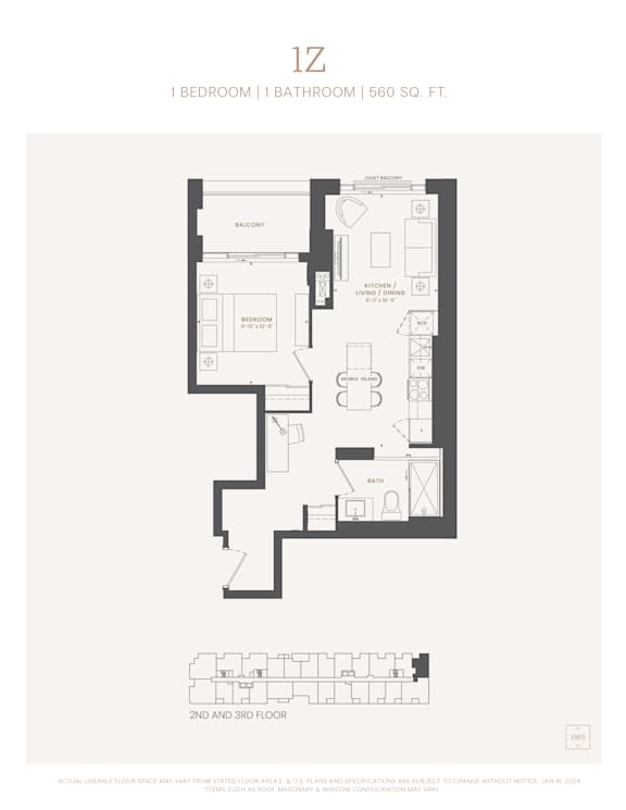 1Z - 1 bedroom apartment