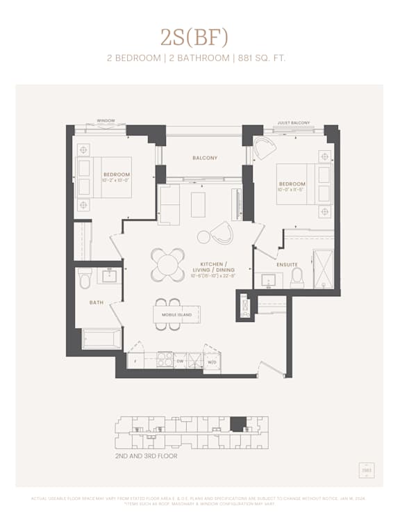 2S (B) - 2 bedroom apartment