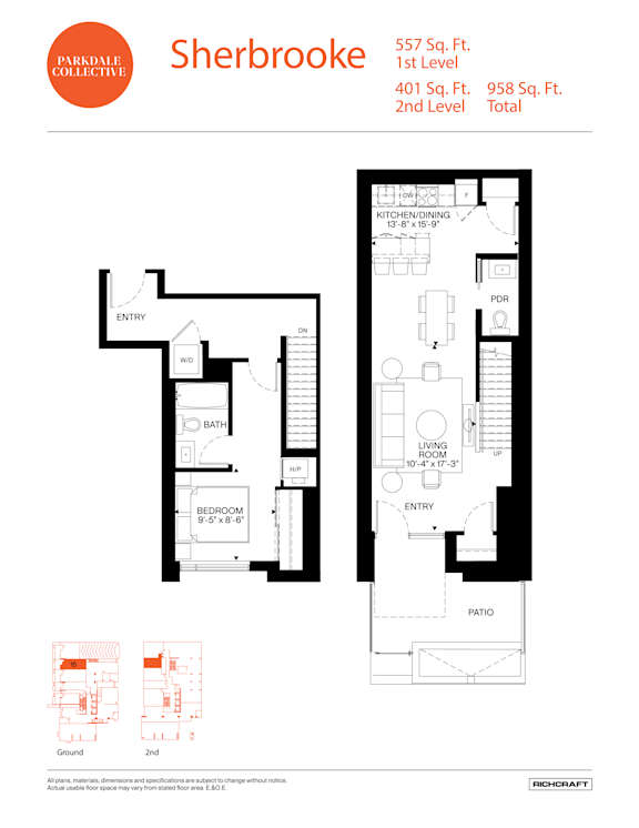 A floor plan for a Parklane Collective Sherbrooke apartment.