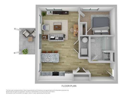 A floor plan of a house with a living room, kitchen, and dining area.