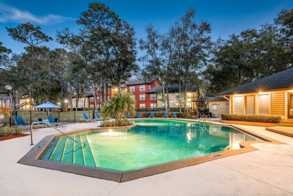 Twilight Pool at Northlake Apartments, Jacksonville, FL