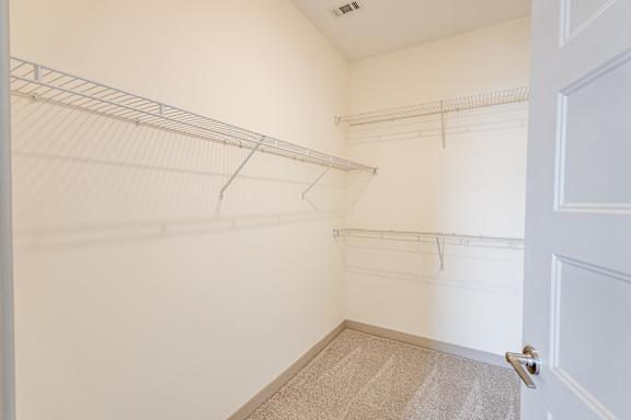 A white door is on the right side of the image.