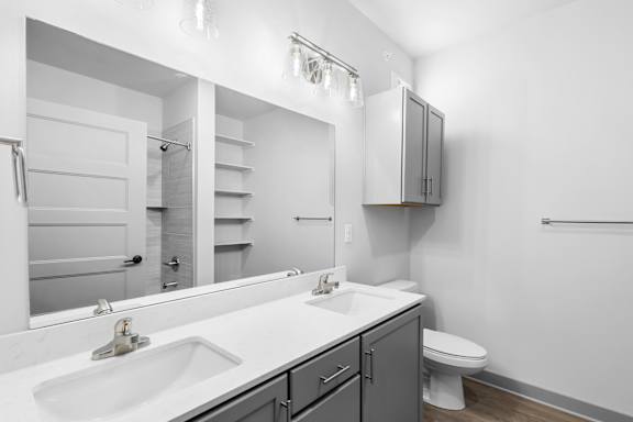 Bathroom with toilet at Arbour Place Apartments, Jeffersonville, IN