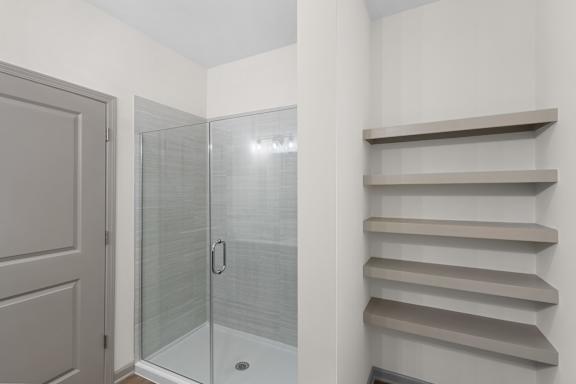 Bathroom With Storage Area at Arlington Farms, Greenwood, Indiana