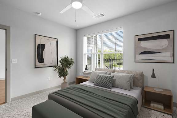 Comfortable Bedroom at Forest Edge Apartments, Charlestown Indiana