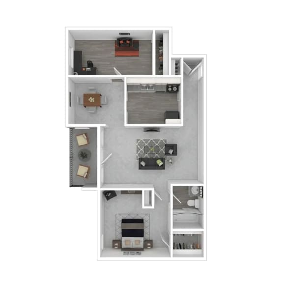 1 bed 1 bath B at Halsey Flats, Louisville, 40207