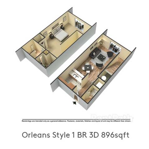 a floor plan of a bedroom apartment