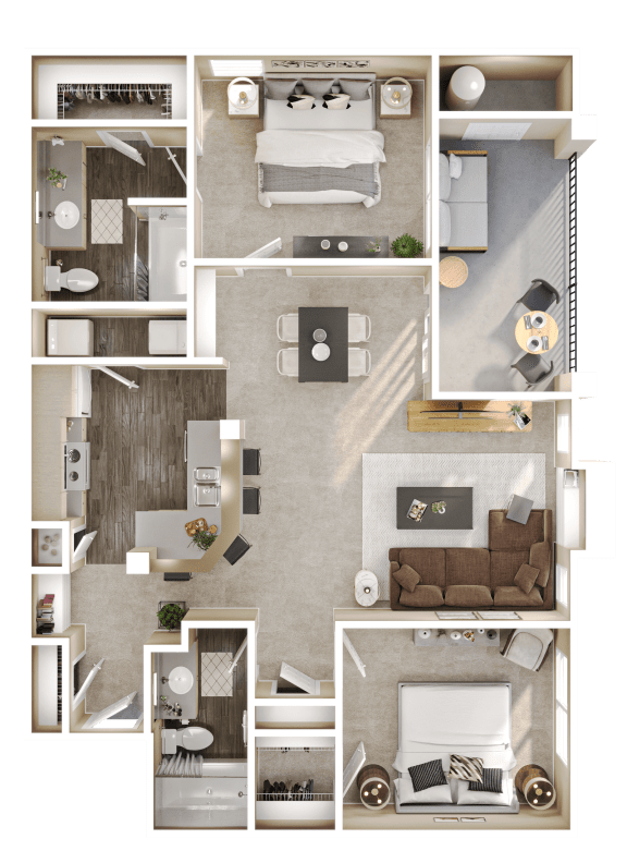 a floor plan of a bedroom and living room