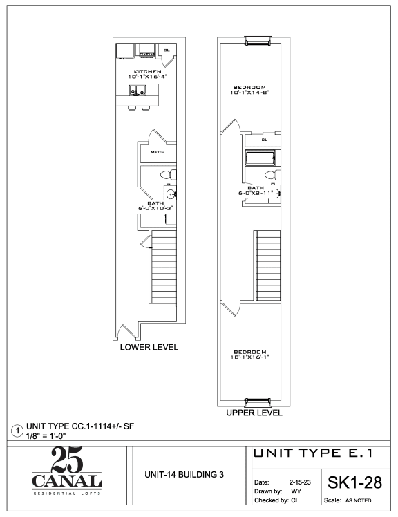 a floor plan of unit 14