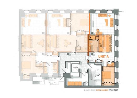 a floor plan of a building with different floors
