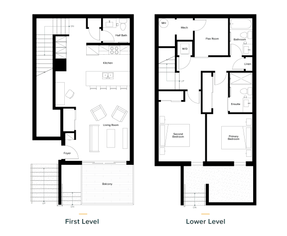 floor plan of the lower level