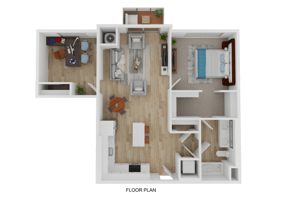 one bedroom + den