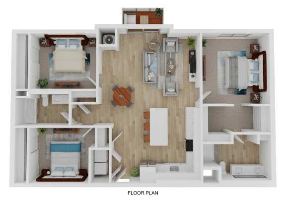 three bedroom