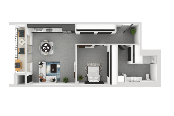 bedroom floor plan an in 2d